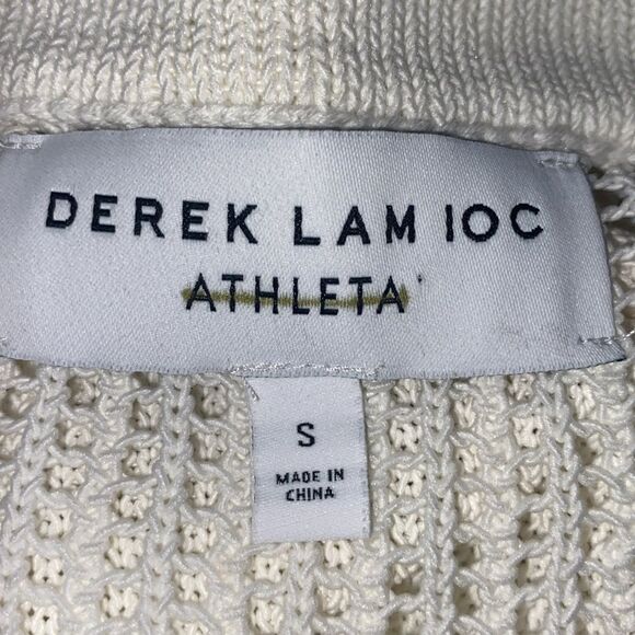 Derek Lam IO C Athleta Wm’s Sz Sm White Park Avenue Open Front Cardigan Sweater - Picture 4 of 5